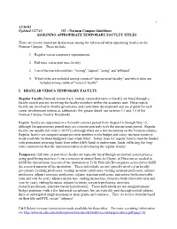 Assigning Appropriate Temporary Faculty Titles