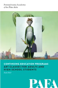 CONTINUING EDUCATION PROGRAMS ART Classes For