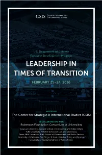 Leadership in Times of Transition