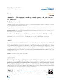 Revision Rhinoplasty Using Autologous Rib Cartilage in Asians