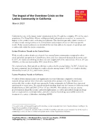 The Impact of the Overdose Crisis on the Latino Community in California