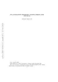 Arxiv:2007.03411V2 [Math.NT] 12 Jul 2020 Nt Hua Oa Nesnmdl,Ctnetcomplex
