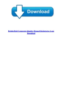[Cloud-E.P.U.B PDF] British Rail Corporate Identity Manual