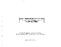 CURA RESOURCE Collecl!ON Hale-Page-Diamond Lake: A