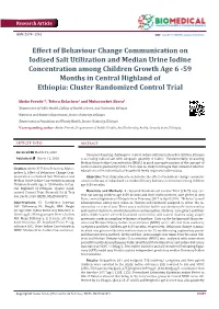 Effect of Behaviour Change Communication on Iodised Salt