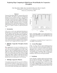 Exploring Edge Computing in Multi-Person Mixed Reality for Cooperative Perception
