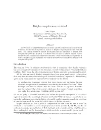 Kripke Completeness Revisited