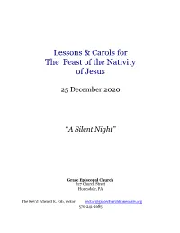 Lessons & Carols for the Feast of the Nativity of Jesus