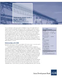 Nauru 2008 a Fact Sheet