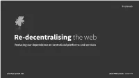 Re-Decentralising the Web (PDF)