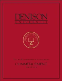 2019 Commencement Program