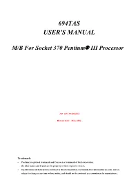 694Tas User's Manual