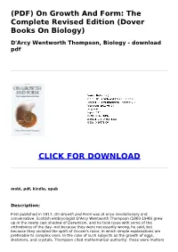 (B59876d) (PDF) on Growth and Form: the Complete Revised Edition