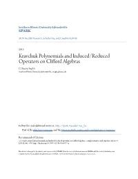 Kravchuk Polynomials and Induced/Reduced Operators on Clifford Algebras G
