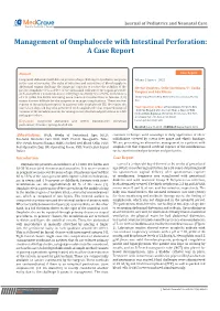 Management of Omphalocele with Intestinal Perforation: a Case Report