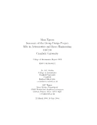 Mars Xpress Summary of the Group Design Project Msc in Astronautics and Space Engineering 1997/98 Cranﬁeld University