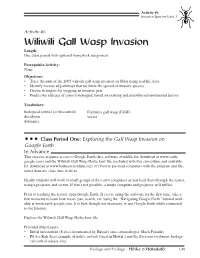 Wiliwili Gall Wasp Invasion Length: One Class Period with Optional Homework Assignment