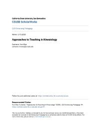 Approaches to Teaching in Kinesiology