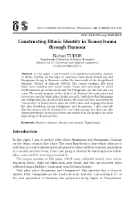 Constructing Ethnic Identity in Transylvania Through Humour
