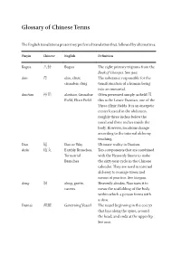 Glossary of Chinese Terms