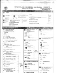 Malaysia 2000 Enumeration Form