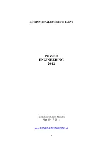 Power Engineering 2012