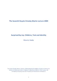Surprised by Joy: Children, Text and Identity