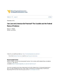 The Crucible and the Federal Rules of Evidence