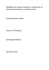 A Critical Study of Transsexual Transition in a Familial Context