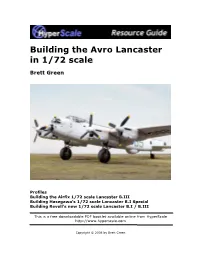 Building the Avro Lancaster in 1/72 Scale