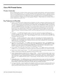 Cisco PIX Firewall Series
