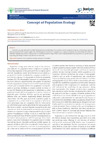 Concept of Population Ecology