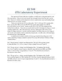 EE 508 OTA Laboratory Experiment