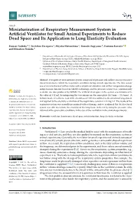 Miniaturization of Respiratory Measurement System in Artificial