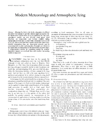 Modern Meteorology and Atmospheric Icing