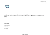 NHS Shetland Written Submission