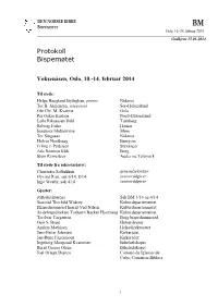 Protokoll Bispemøtet