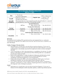 Short Acting Colony Stimulating Factor (CSF) Effective 1/1/2021