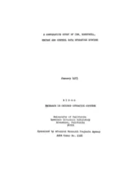 Univac and Control Data Operating Systems Risos
