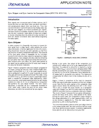 AN9752: Sync Stripper and Sync Inserter for Composite Video