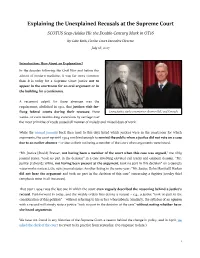 Explaining the Unexplained Recusals at the Supreme Court SCOTUS Step-Asides Hit the Double-Century Mark in OT16