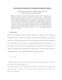 Four Questions of Iterated Grounding