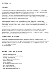 Icpram 2021 Scope Conference Areas