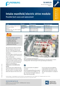 Intake Manifold/Electric Drive Module the Reference Numbers Given Are for Comparison Purposes Only Andmust Not Beused Oninvoices to Theconsumer