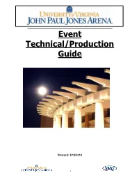 JPJ Event Technical/Production Guide