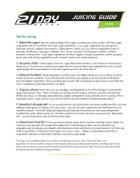 Juicing Guide