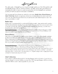Springhouse Event Catering Packet 2016