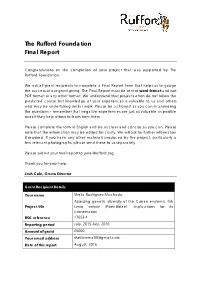 The Rufford Foundation Final Report