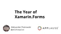 The Year of Xamarin.Forms