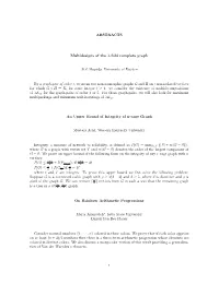 ABSTRACTS Multidesigns of the Λ-Fold Complete Graph Atif Abueida